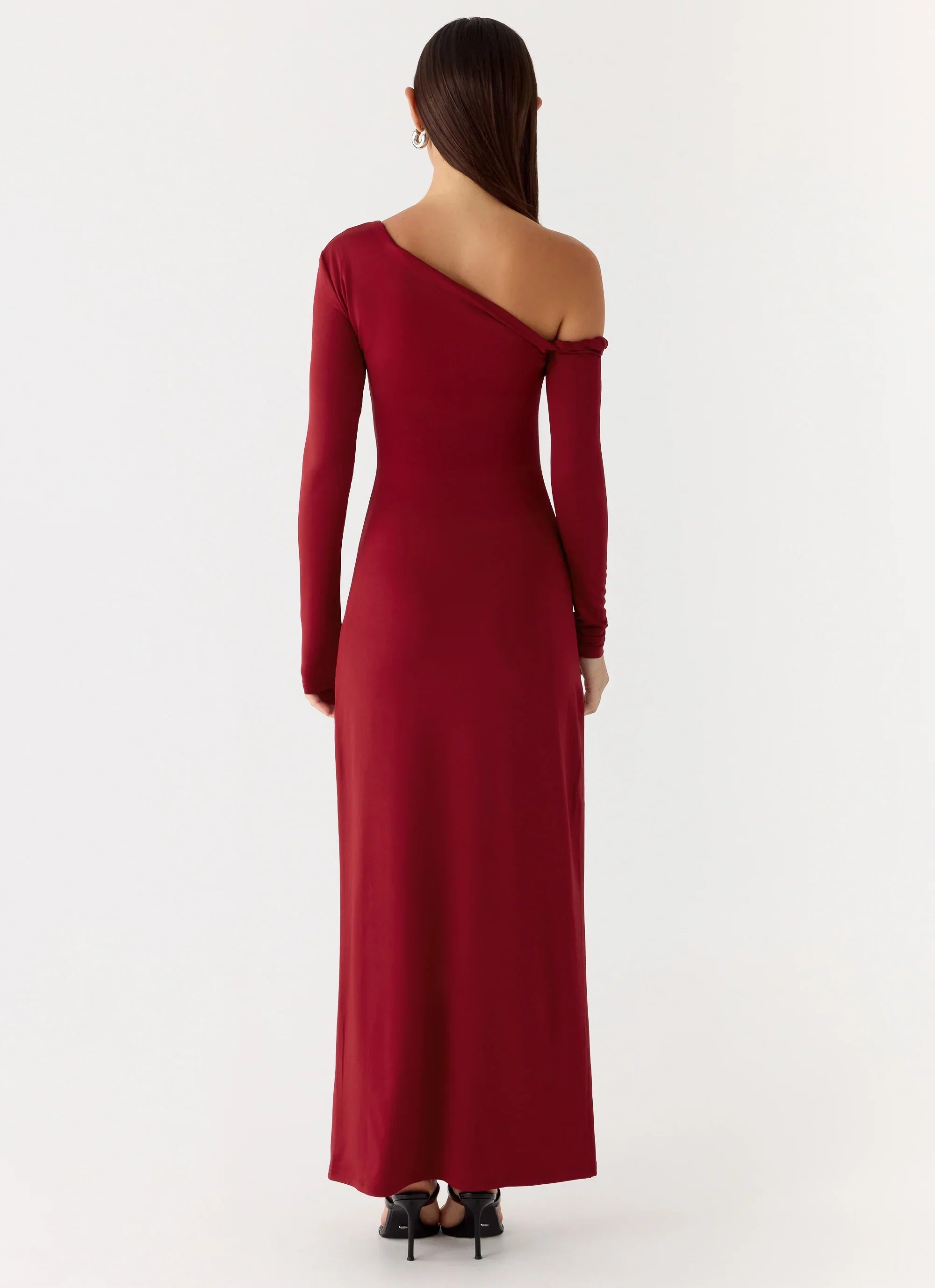 Jordana Twist Maxi Dress Merlot