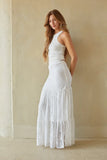 Fawn Lace Tiered Maxi Skirt