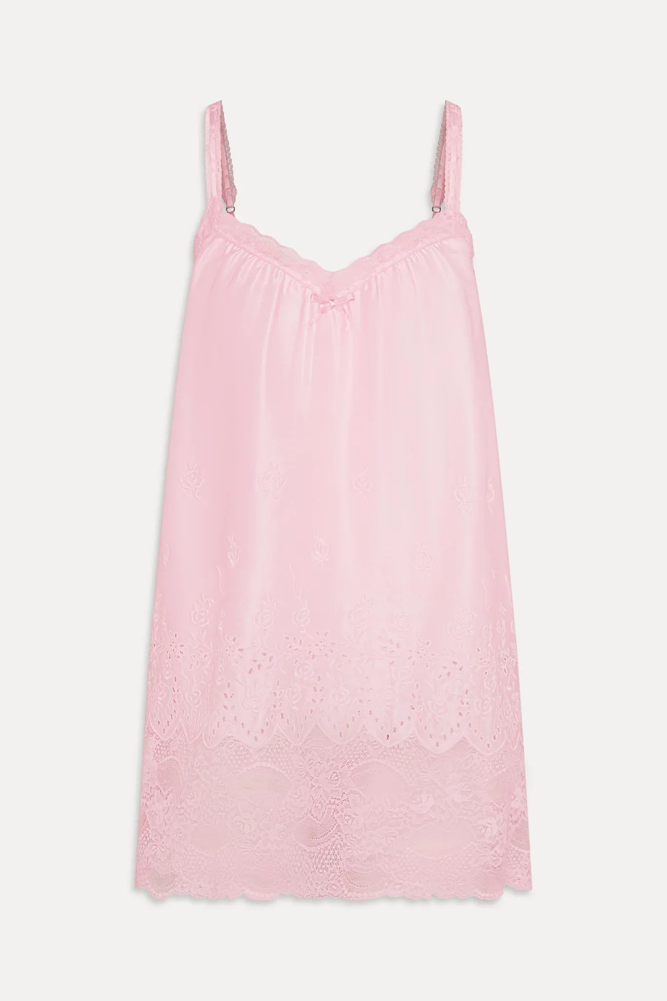 First Crush Satin Babydoll Dress Pillow Talk Pink