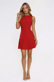 Runway Ready Pleated Mini Dress Red