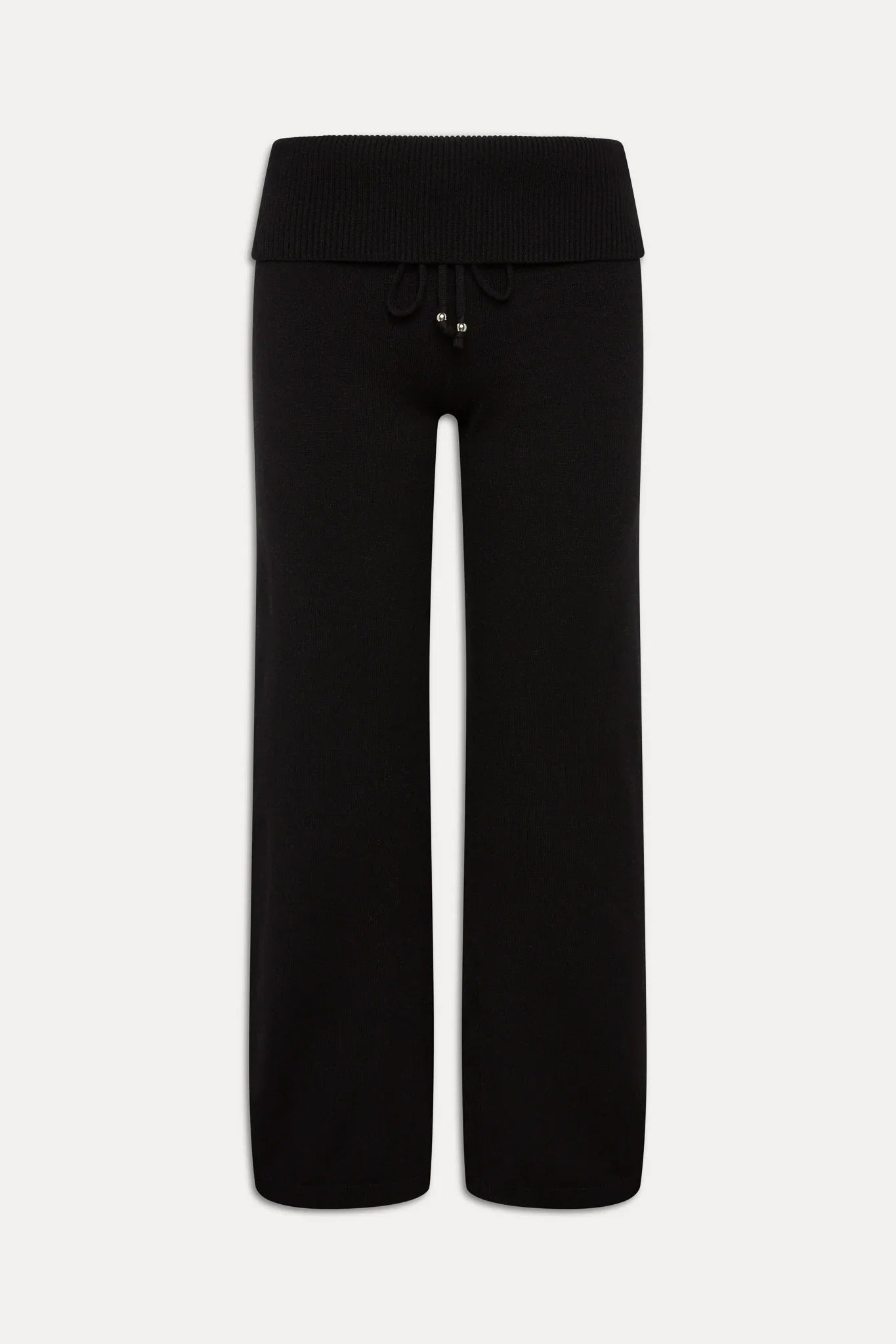 Dawson Knit Fold Over Pants Black