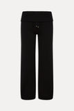 Dawson Knit Fold Over Pants Black