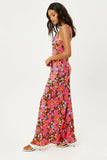 Isabel Satin Floral Dress Tropics