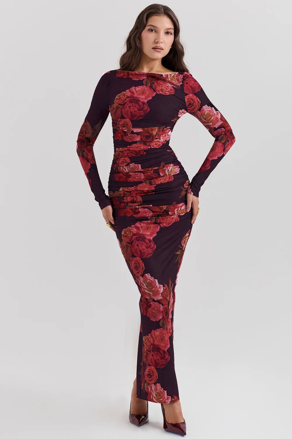 romantic floral maxi dress