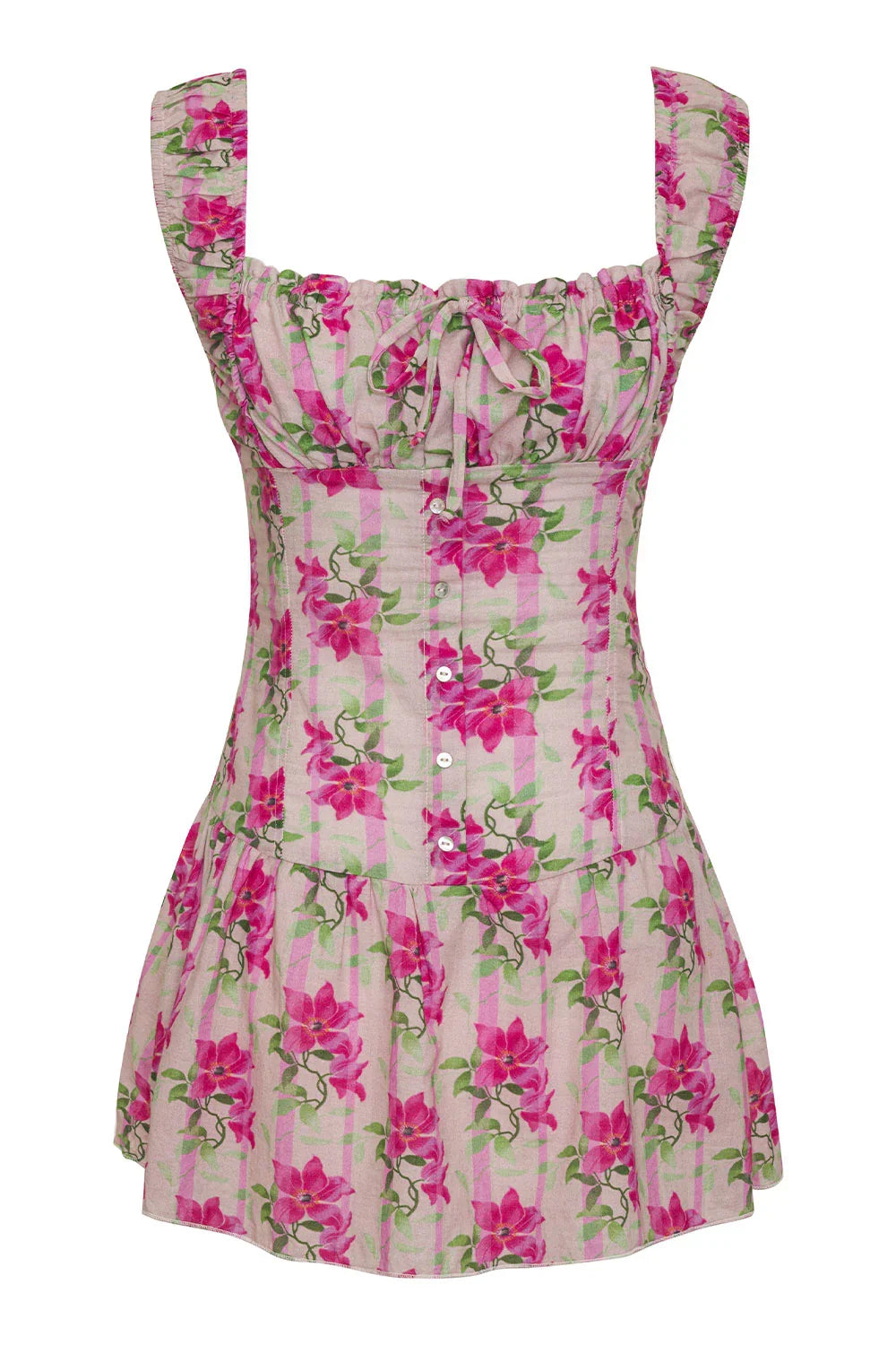 Christa Floral Mini Dress Tiger Lily