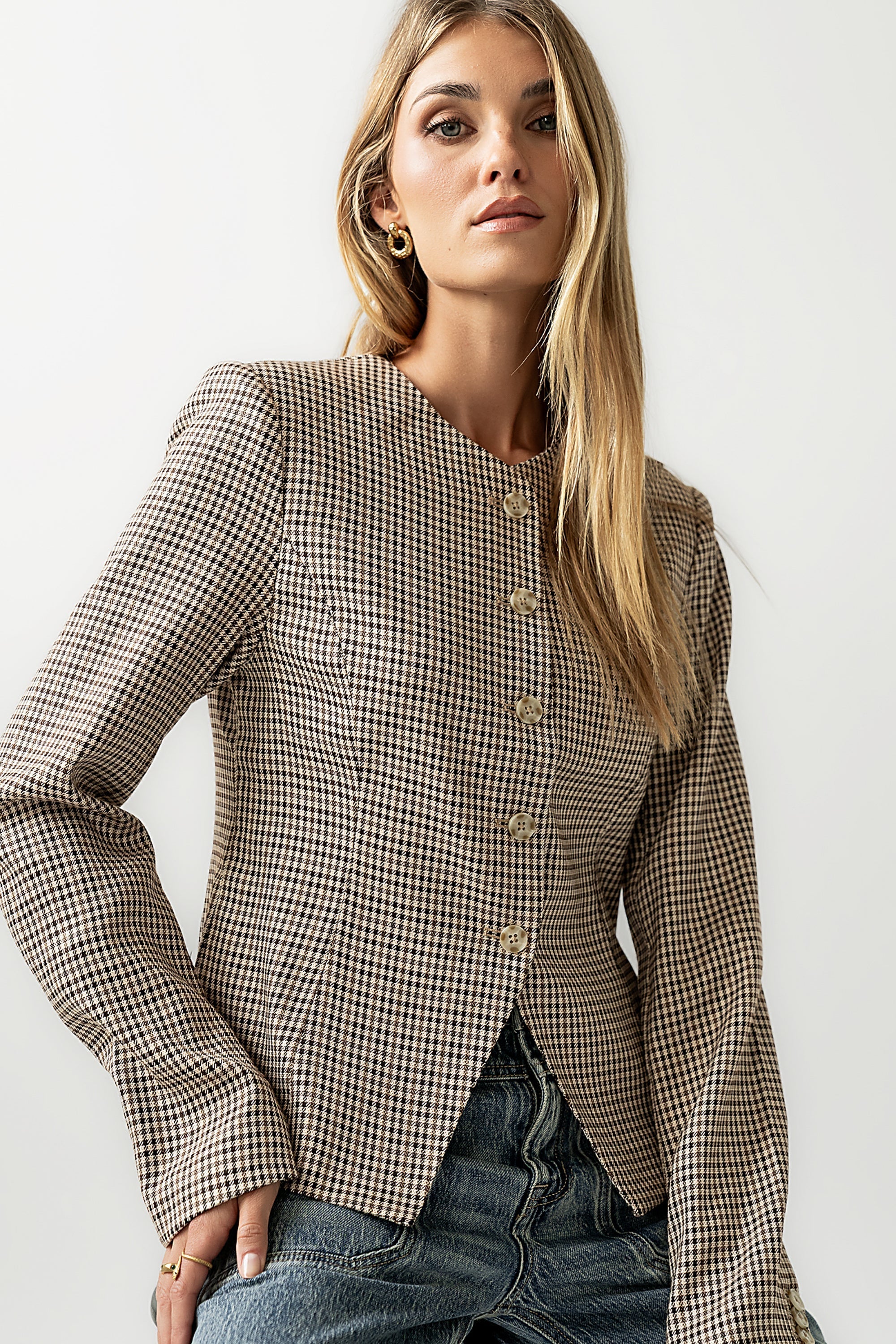 Talia Houndstooth Jacket