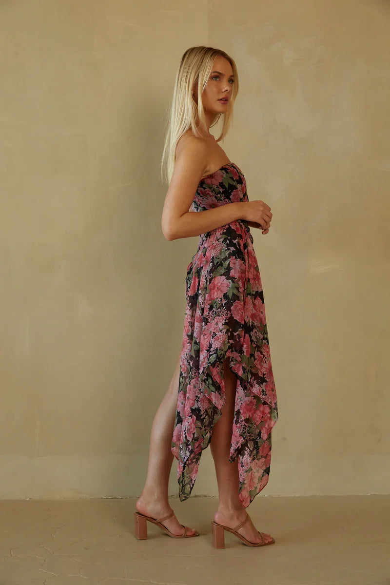Eden Strapless Drape Bodycon Mini Dress
