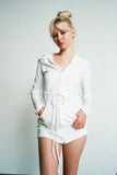 Mandy Terry Hoodie Dress Snow
