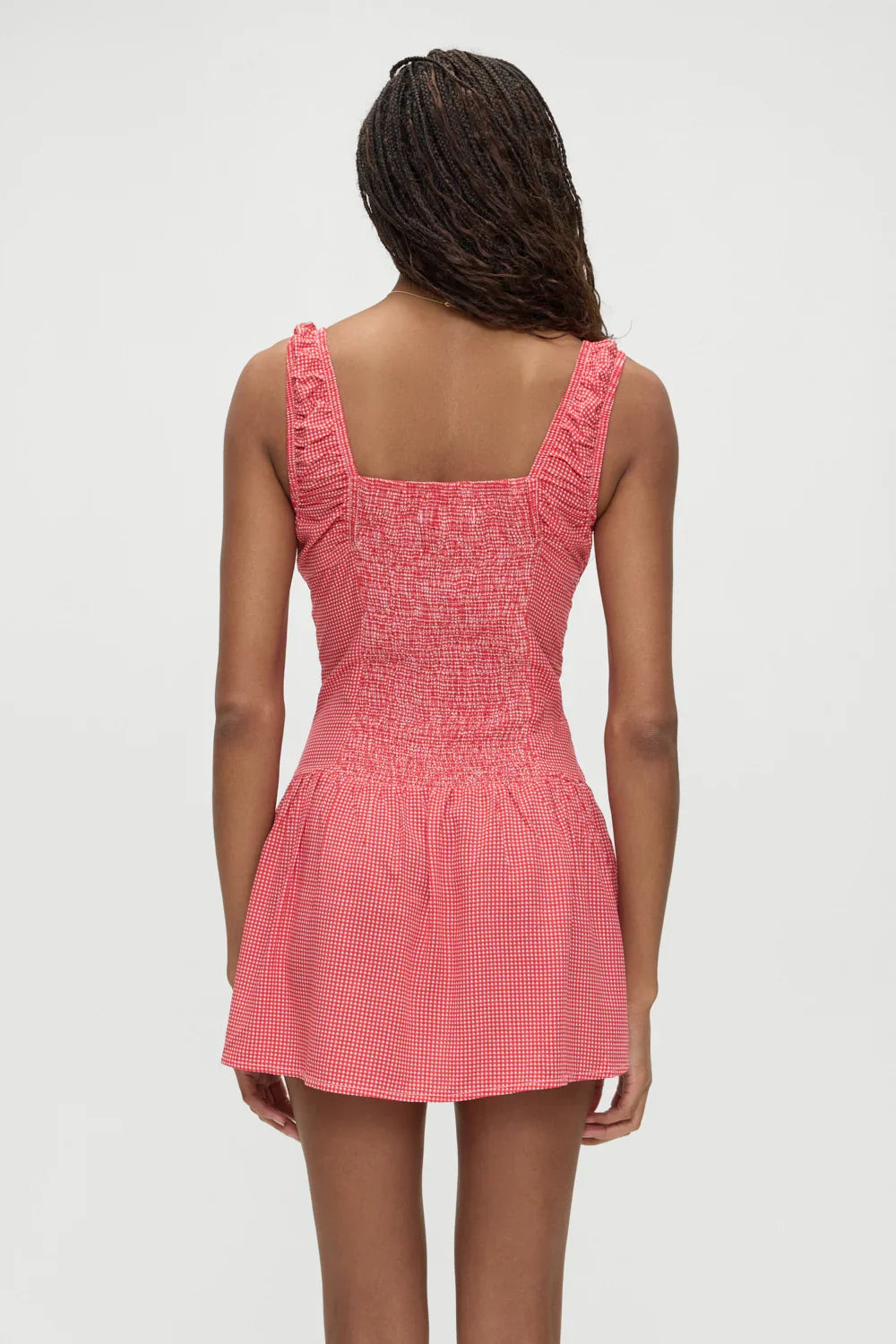Christa Mini Dress Ladybug Gingham