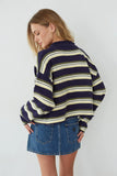 Frannie Striped Button Up Cardigan