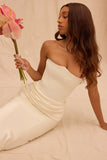 ivory strapless corset dress