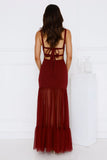 Chic Whispers Maxi Dress Burgundy