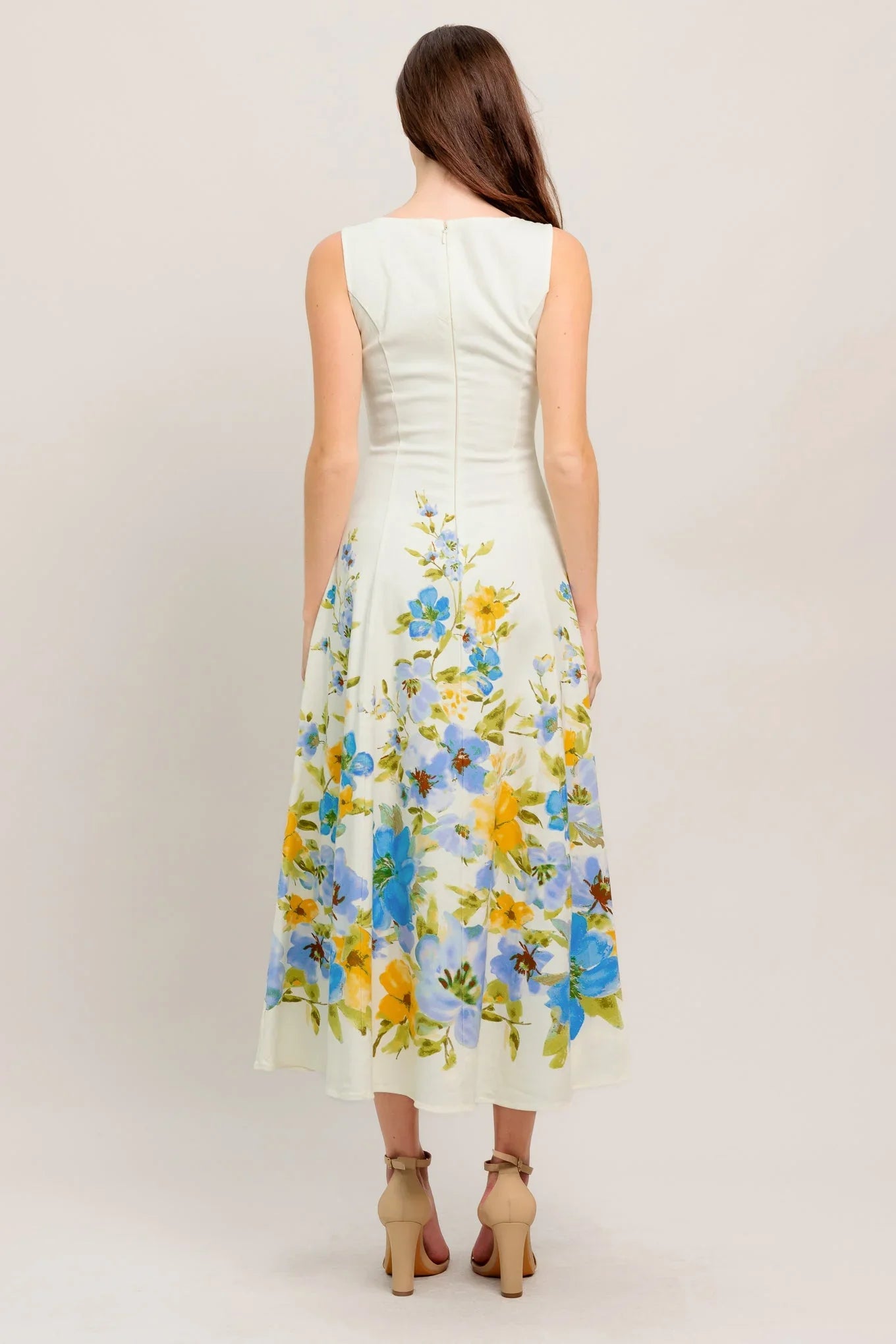 DREAMING OF THE COAST FLORAL MIDI DRESS
