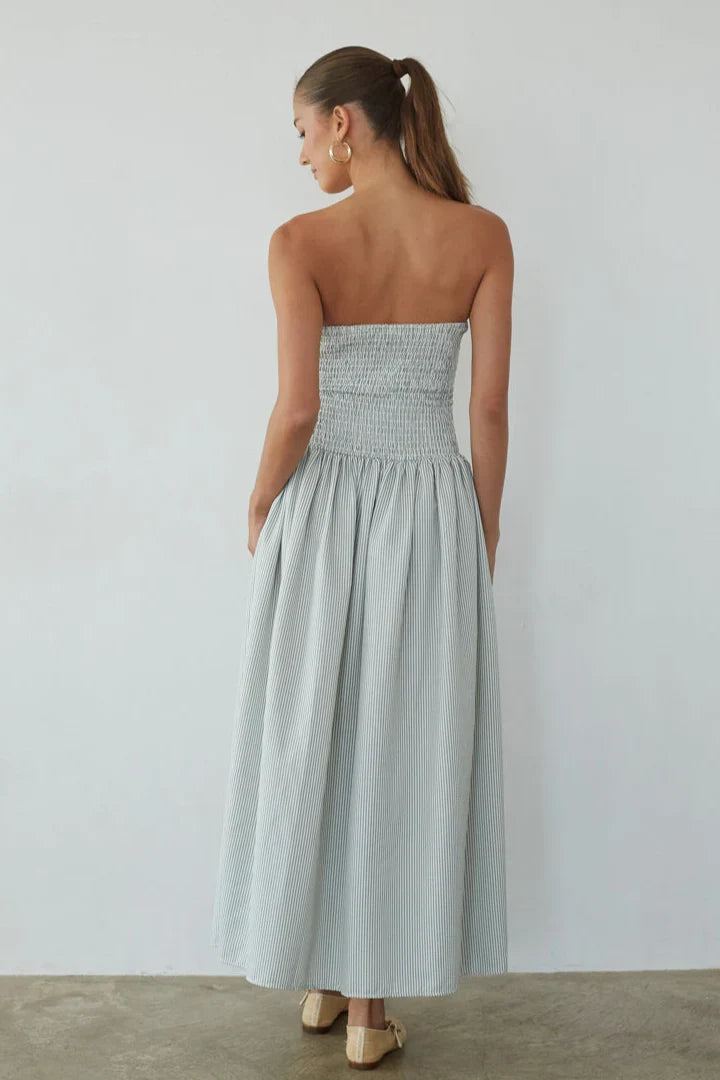 Elara Striped Maxi Dress