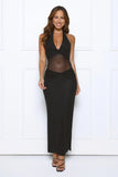 After Dark Affair Halter Maxi Dress Black