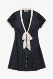Manhattan Button Up Mini Dress Polka