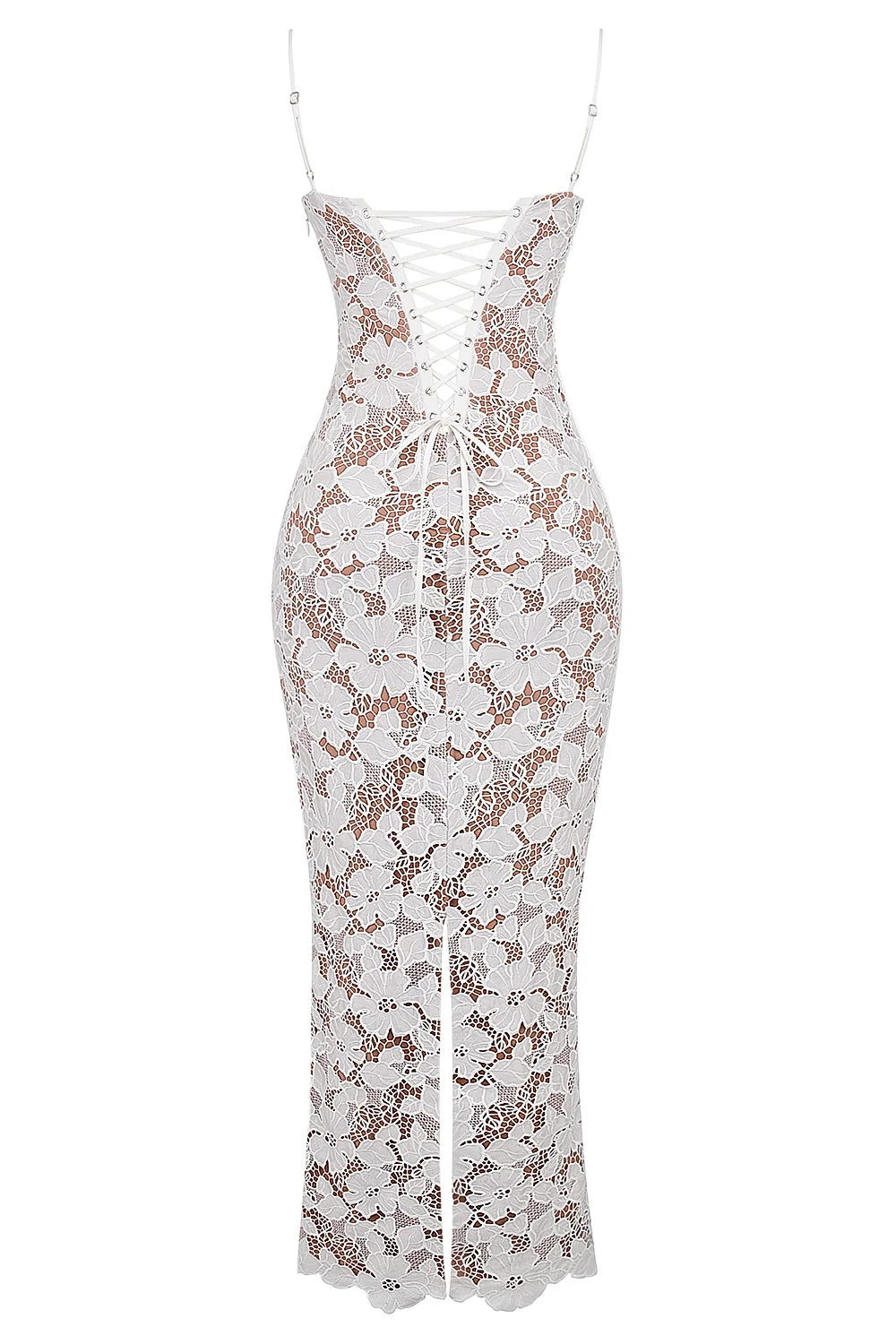 white floral embroidered maxi dress