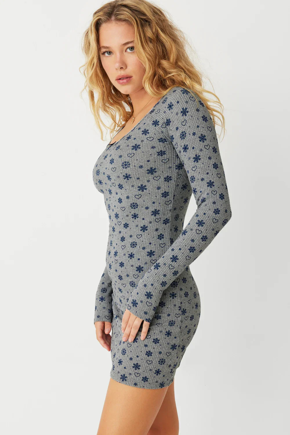 Lumi Waffle Mini Dress Apres Ski