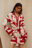 ARLETTE SLEEVED MINI DRESS ARLETTE RED