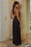 LILITH HALTER MAXI DRESS BLACK