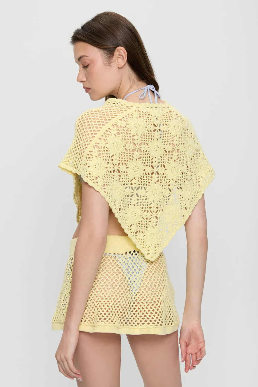 Adaline Crochet Mini Skirt Whipped Butter