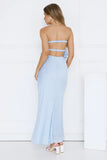 Midnight In Paris Strapless Maxi Dress Blue