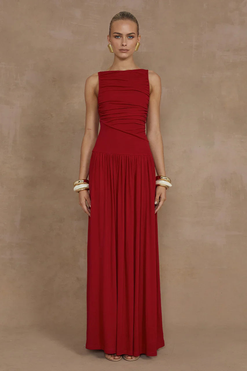 NALLA MAXI DRESS CHERRY