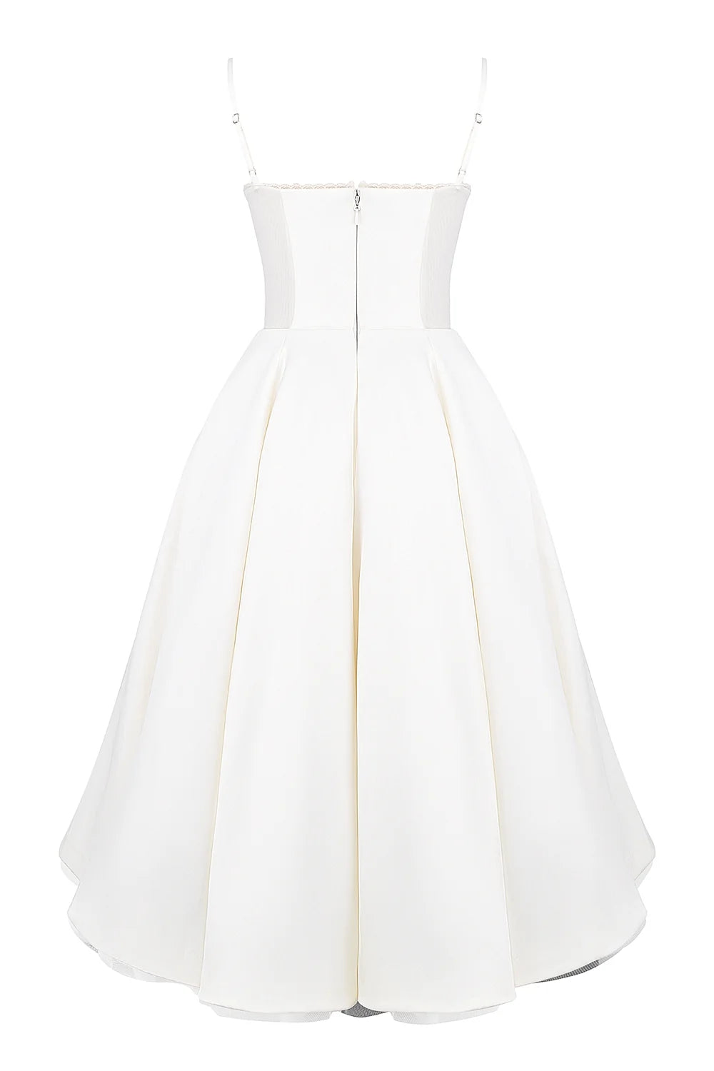 white tulle midi dress