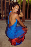 PRIMROSE MAXI DRESS BLUE HIBISCUS