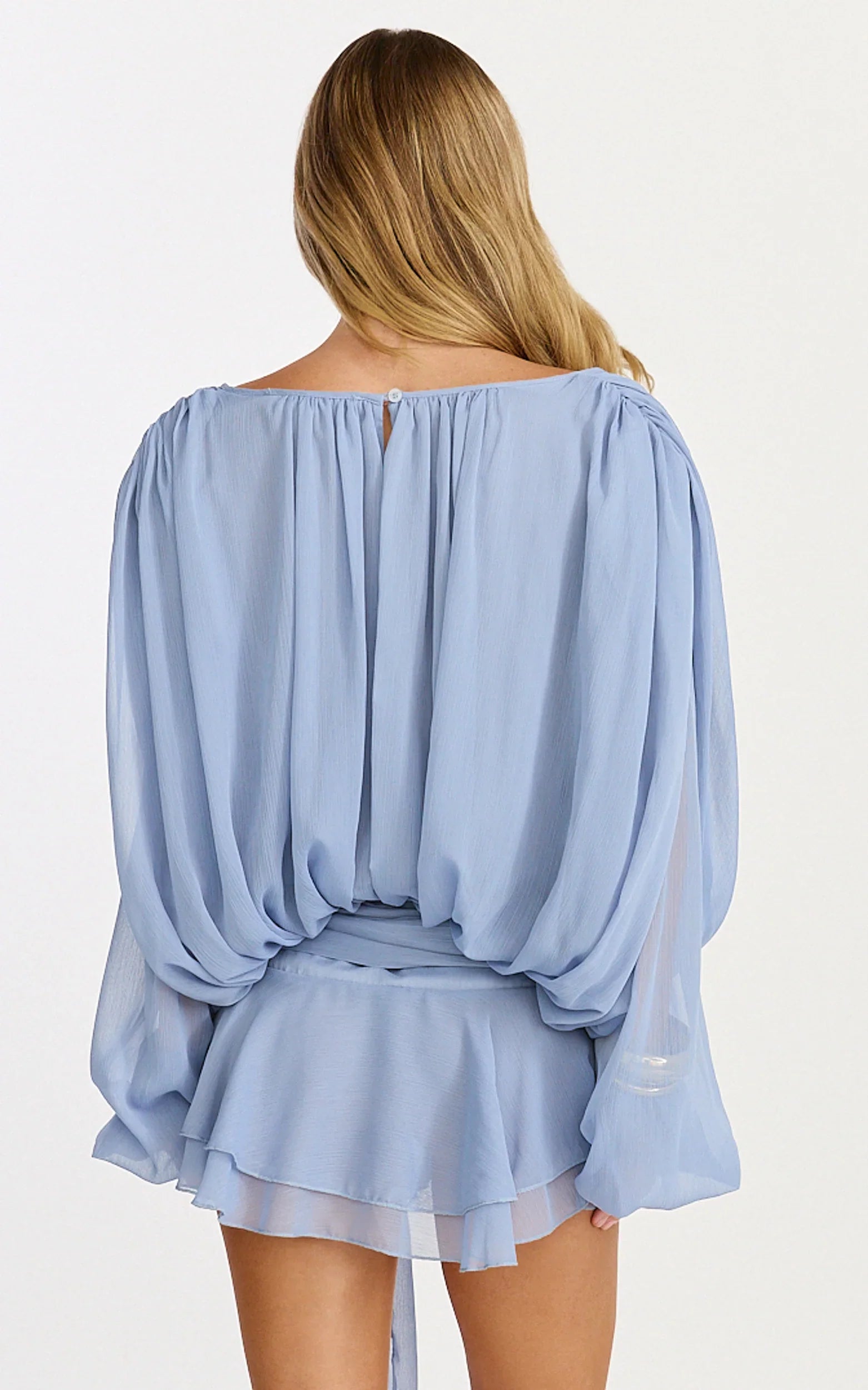 Lioness Elements Mini Dress In Slate Blue