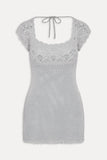 Eloise Crochet Mini Dress Angels Meadow