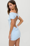 x JENNIE Jen Mini Dress Powder Blue