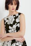 SILENT HEART BLACK FLORAL MIDI DRESS