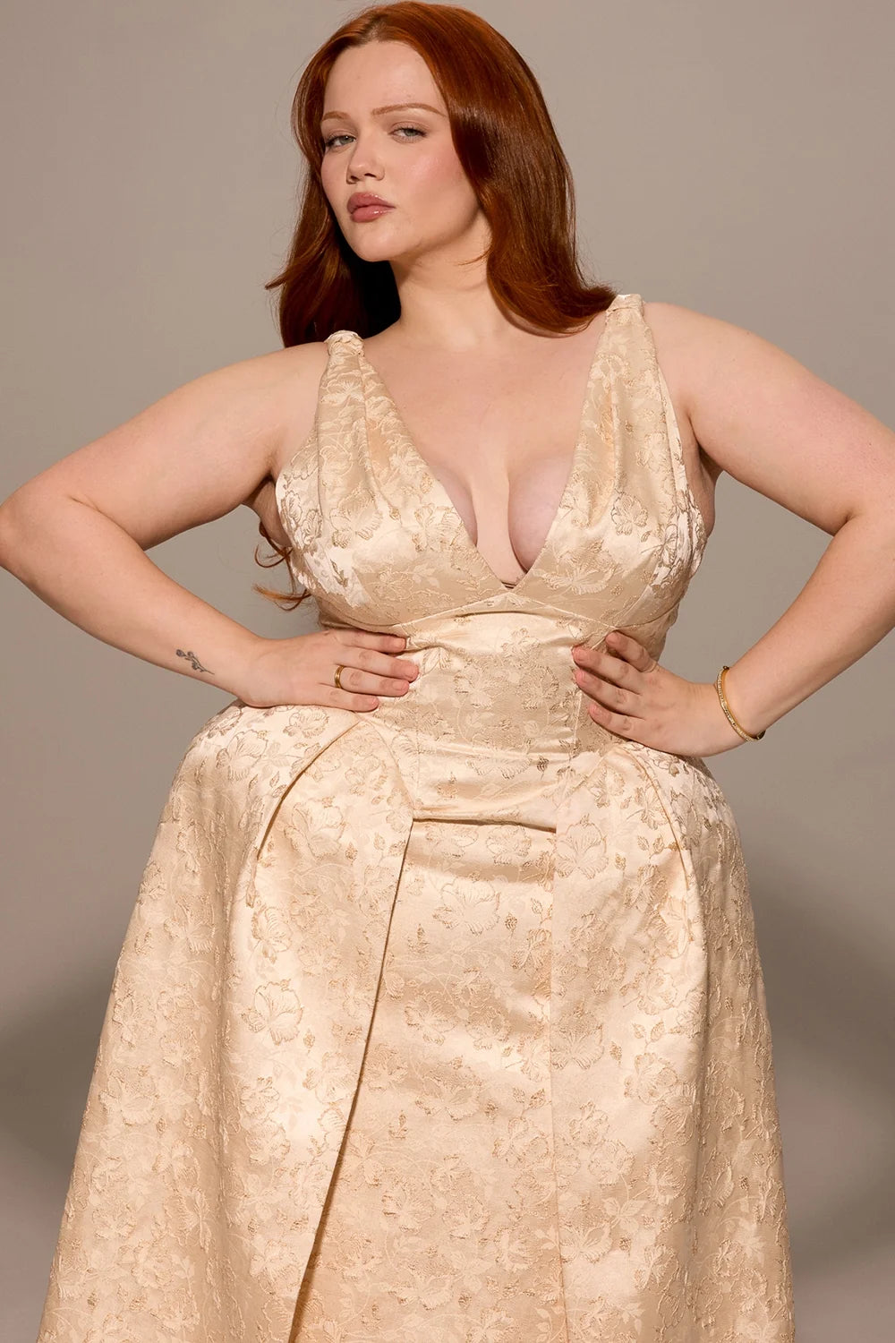 ivory metallic jacquard midi dress sale