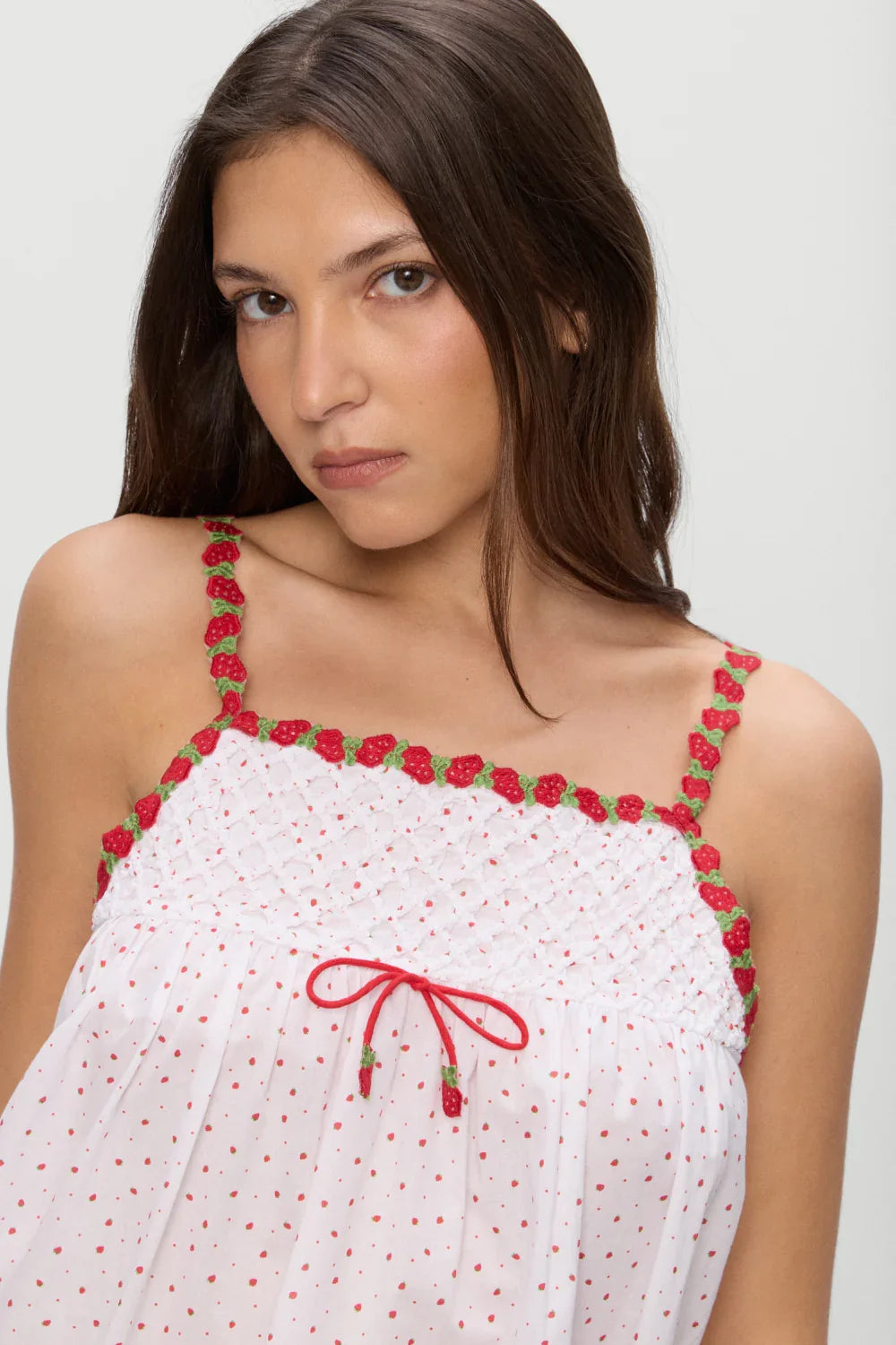 Coppola Cotton Babydoll Dress Tiny Berry