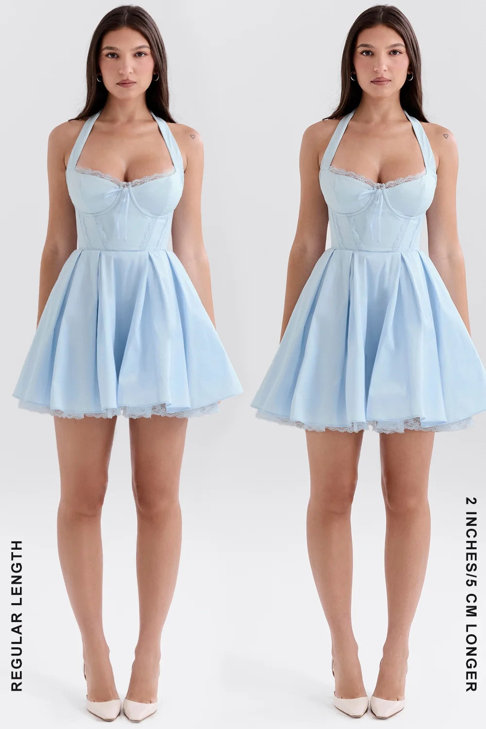 bluebell cotton halter mini dress