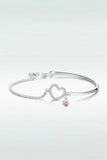 Heart Charm Bracelet in Sterling Silver