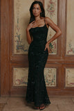 black hand beaded embellished corset maxi dress limited edition