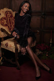 black velvet mini dress