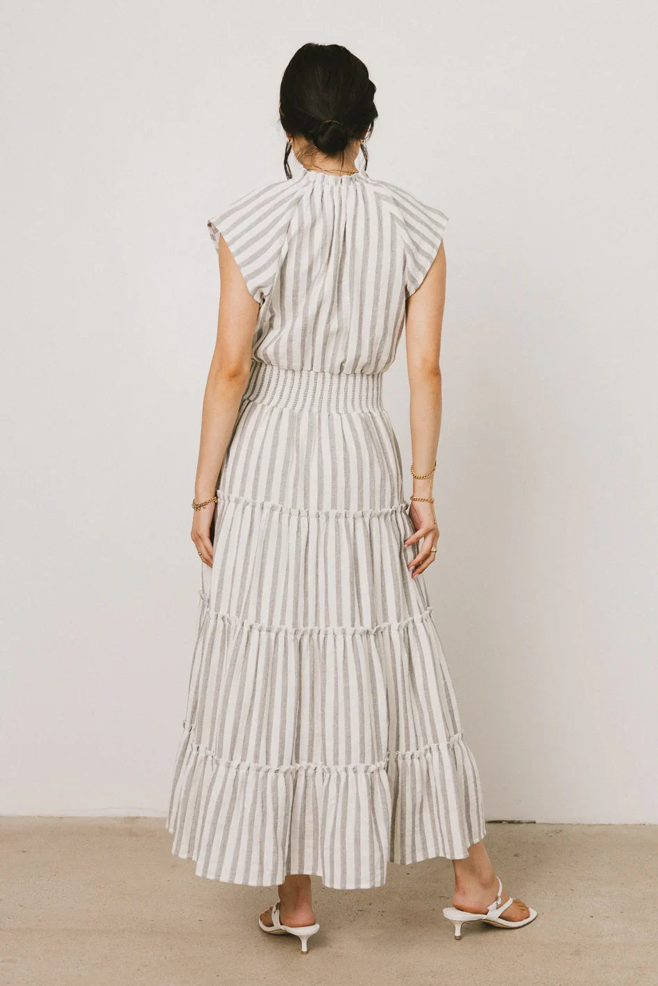 Claire Striped Maxi Dress in Indigo
