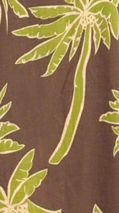Bethani Mini Dress Brown Green Palm