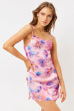 Margrette Silk Dress Watercolor Floral