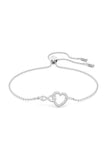 Silver Rhodium Tone Bracelets with Heart