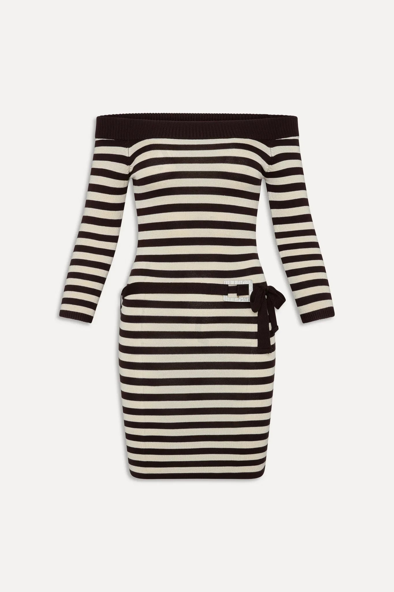 x BELLA HADID Saloon Knit Mini Dress Cowboy Stripe