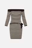 x BELLA HADID Saloon Knit Mini Dress Cowboy Stripe