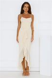 Shimmer In The Dark Mesh Maxi Dress Yellow