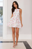Whimsical Petals Mini Dress Pink