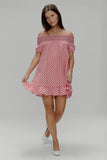 Ruby Gingham Babydoll Dress Cherry Picnic