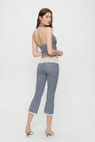 Nikki Gingham Capri Pants Midnight Wishes