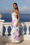 CELESTE MAXI DRESS ORCHID WHITE